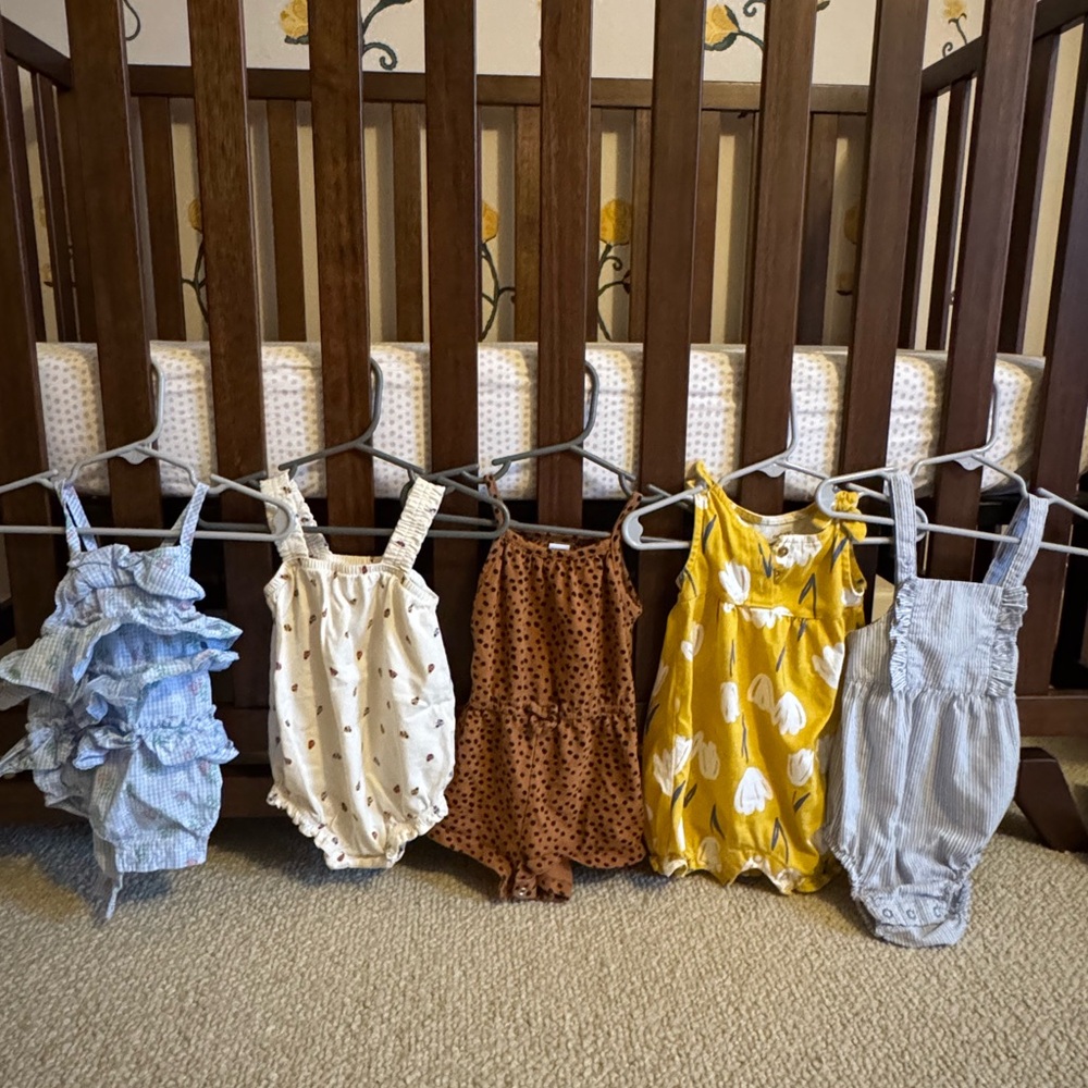 Adorable Baby Romper Set - multiple patterns. Sizes range.
